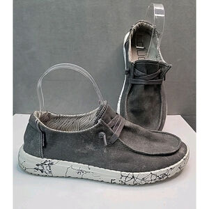 Hey Dude Women's Wendy Moonwash Casual Shoes Sneakers Gray Womens Size 6, EUC!